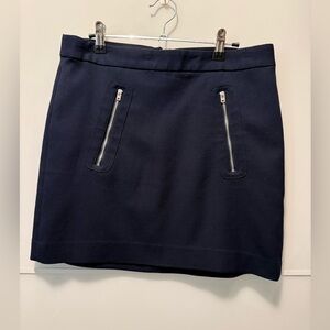 GAP Navy Mini Skirt with Zipper Pockets